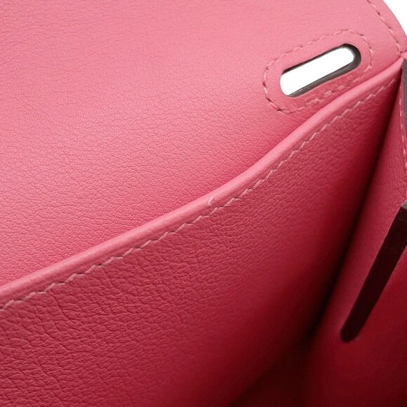 HERMES Halzan Size 25 Evercolor Rose Azalee - Picture 7 of 11